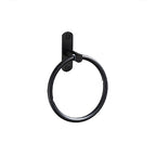 Contemporary Bathroom Accessory Set Black Surface Bathrobe Hook/Towel Ring Bar