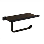 Contemporary Bathroom Accessory Set Black Surface Bathrobe Hook/Towel Ring Bar