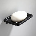 Contemporary Bathroom Accessory Set Black Surface Bathrobe Hook/Towel Ring Bar