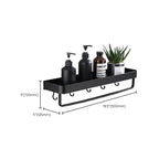 Contemporary Bathroom Accessory Set Black Surface Bathrobe Hook/Towel Ring Bar