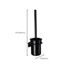 Contemporary Bathroom Accessory Set Black Surface Bathrobe Hook/Towel Ring Bar