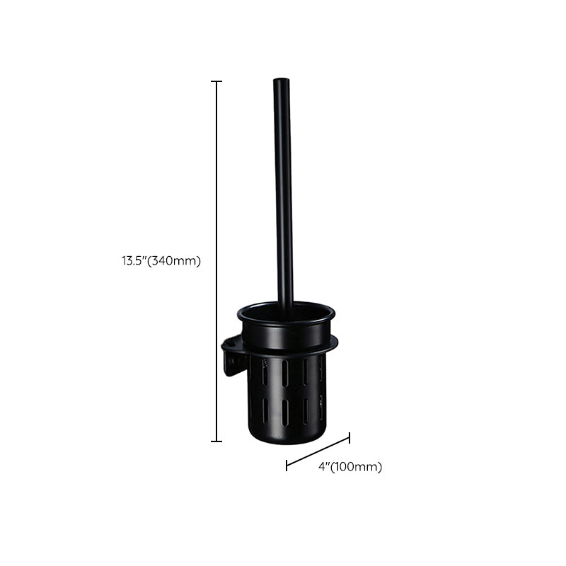 Contemporary Bathroom Accessory Set Black Surface Bathrobe Hook/Towel Ring Bar