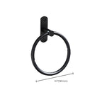 Contemporary Bathroom Accessory Set Black Surface Bathrobe Hook/Towel Ring Bar