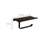 Contemporary Bathroom Accessory Set Black Surface Bathrobe Hook/Towel Ring Bar
