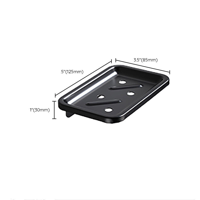 Contemporary Bathroom Accessory Set Black Surface Bathrobe Hook/Towel Ring Bar
