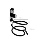 Contemporary Bathroom Accessory Set Black Surface Bathrobe Hook/Towel Ring Bar
