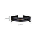 Contemporary Bathroom Accessory Set Black Surface Bathrobe Hook/Towel Ring Bar