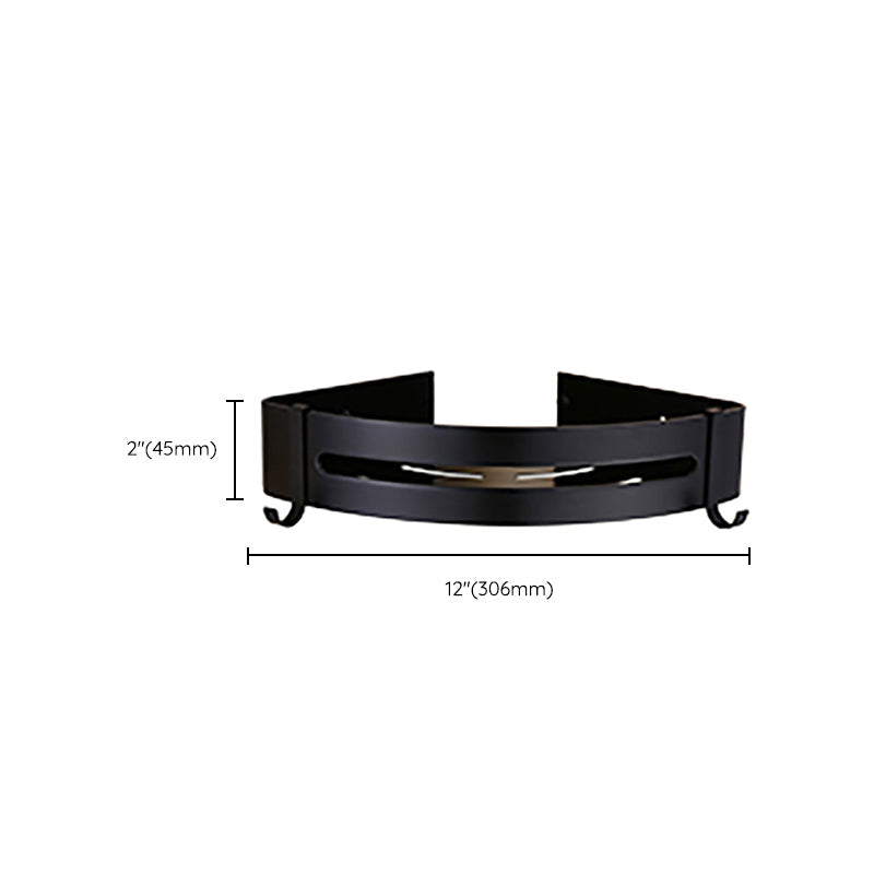 Contemporary Bathroom Accessory Set Black Surface Bathrobe Hook/Towel Ring Bar