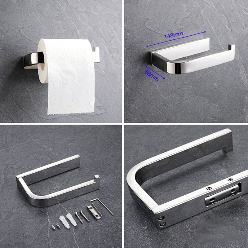 Modern Bathroom Element Set Paper Holder Gray Towel Bar Bathroom Accessory Set