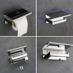 Modern Bathroom Element Set Paper Holder Gray Towel Bar Bathroom Accessory Set