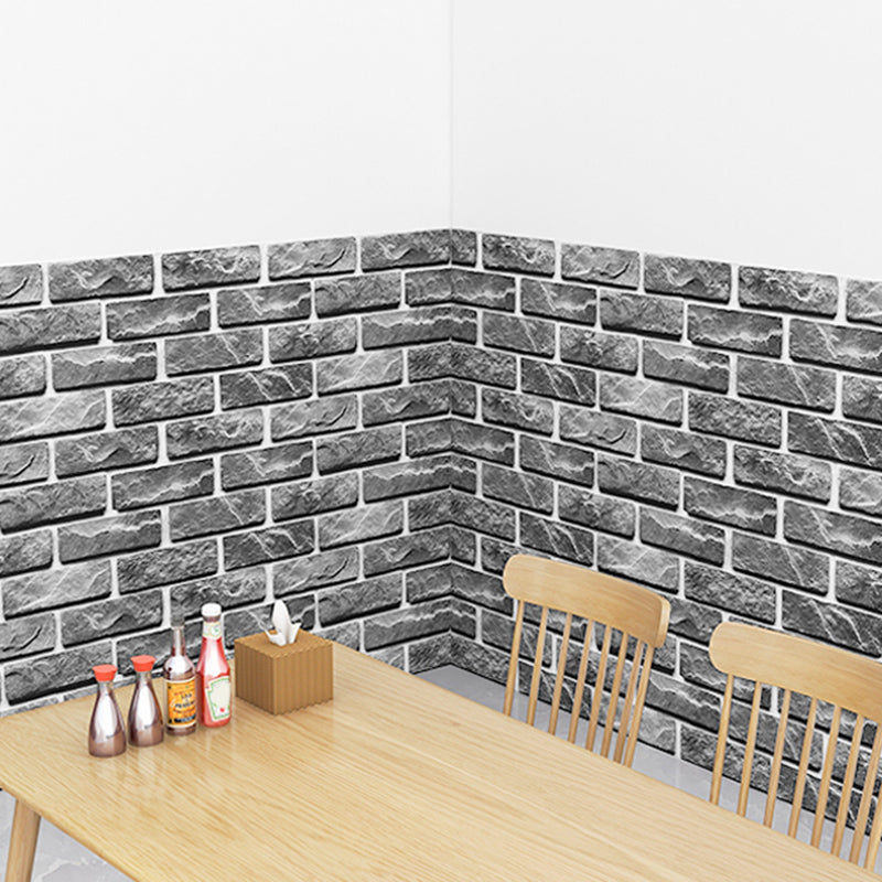 Industrial Wall Ceiling 3D Artificial Brick Living Room Peel and Stick Covering (5-Pack)