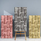 Industrial Wall Ceiling 3D Artificial Brick Living Room Peel and Stick Covering (5-Pack)