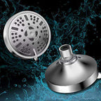 Modern Style Festive Shower Head in Silver 9 Settings Wall Mounted Shower Head