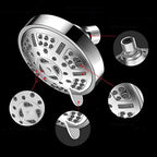 Modern Style Festive Shower Head in Silver 9 Settings Wall Mounted Shower Head