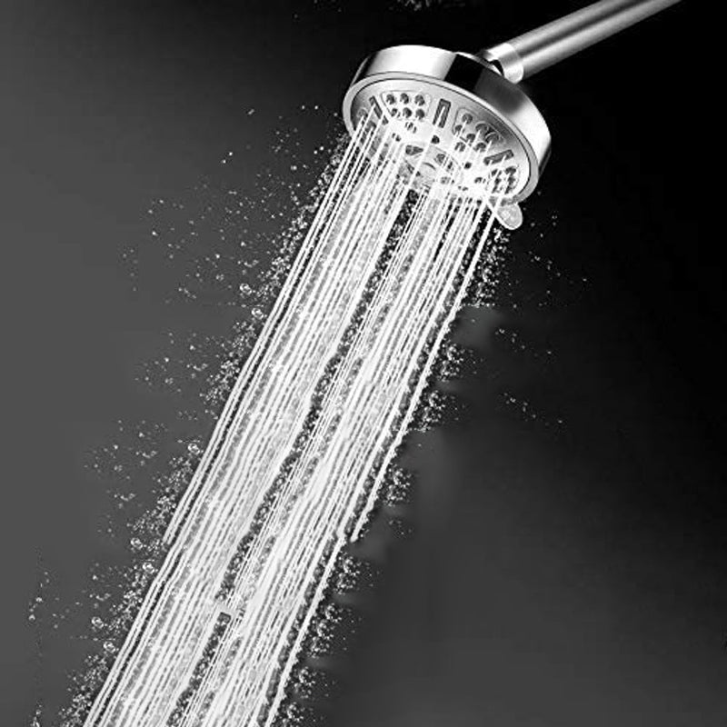 Modern Style Festive Shower Head in Silver 9 Settings Wall Mounted Shower Head
