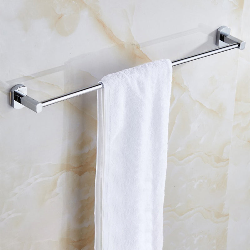 Polished Chrome Modern Bathroom Accessory Set Silver Towel Holder/Bath Shelf