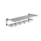 Polished Chrome Modern Bathroom Accessory Set Silver Towel Holder/Bath Shelf