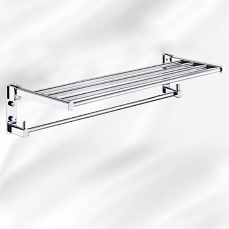 Polished Chrome Modern Bathroom Accessory Set Silver Towel Holder/Bath Shelf