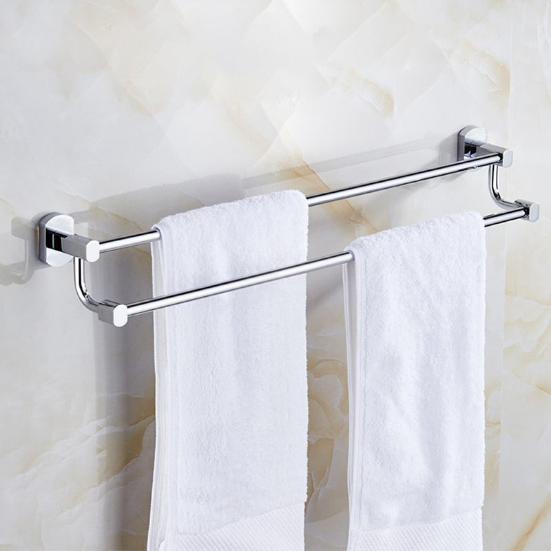 Polished Chrome Modern Bathroom Accessory Set Silver Towel Holder/Bath Shelf