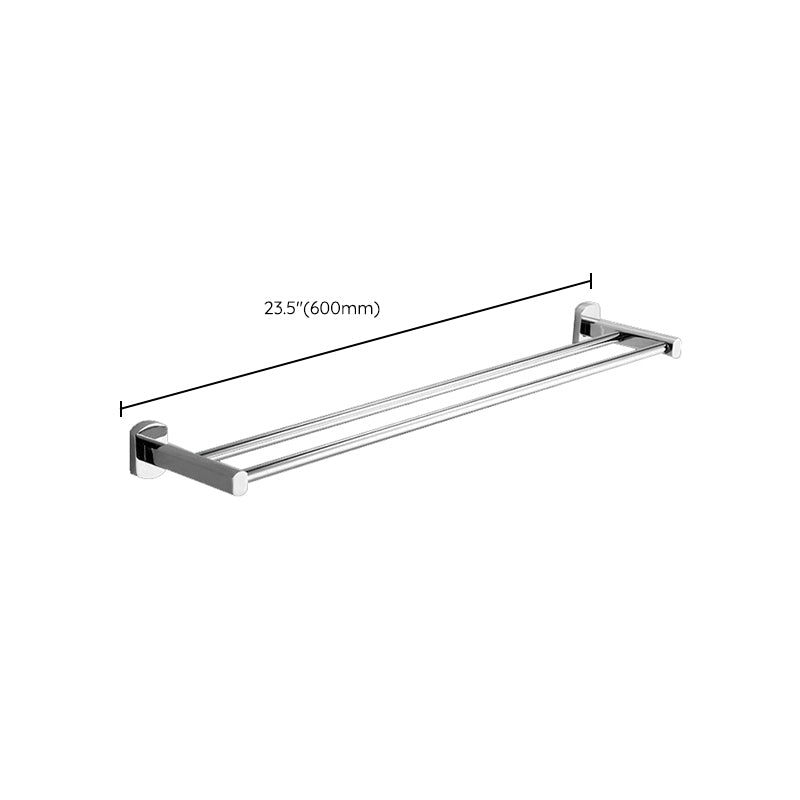 Polished Chrome Modern Bathroom Accessory Set Silver Towel Holder/Bath Shelf