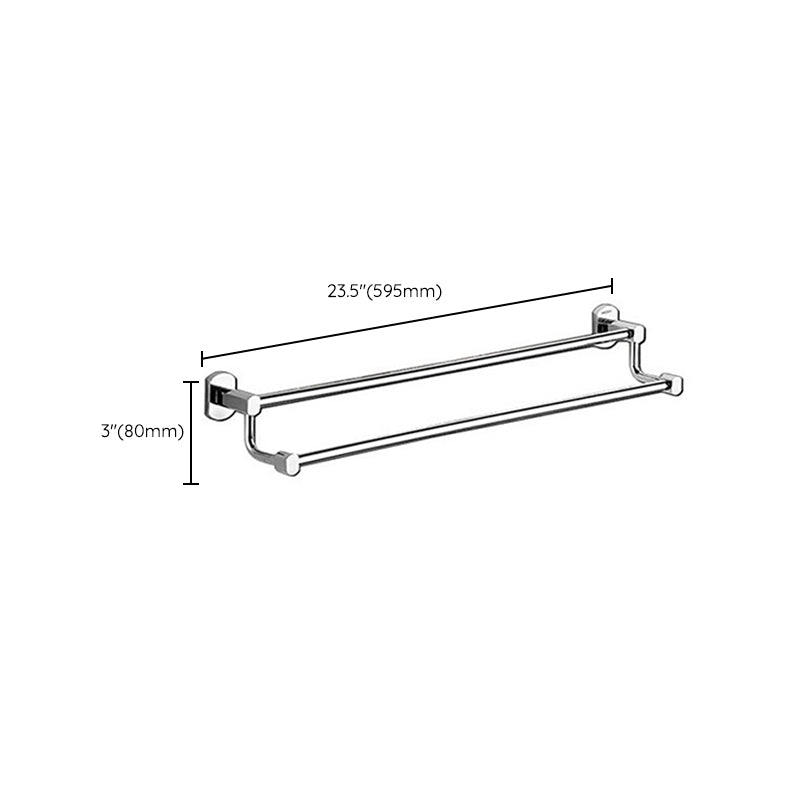 Polished Chrome Modern Bathroom Accessory Set Silver Towel Holder/Bath Shelf