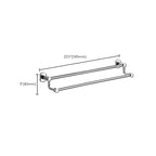 Polished Chrome Modern Bathroom Accessory Set Silver Towel Holder/Bath Shelf
