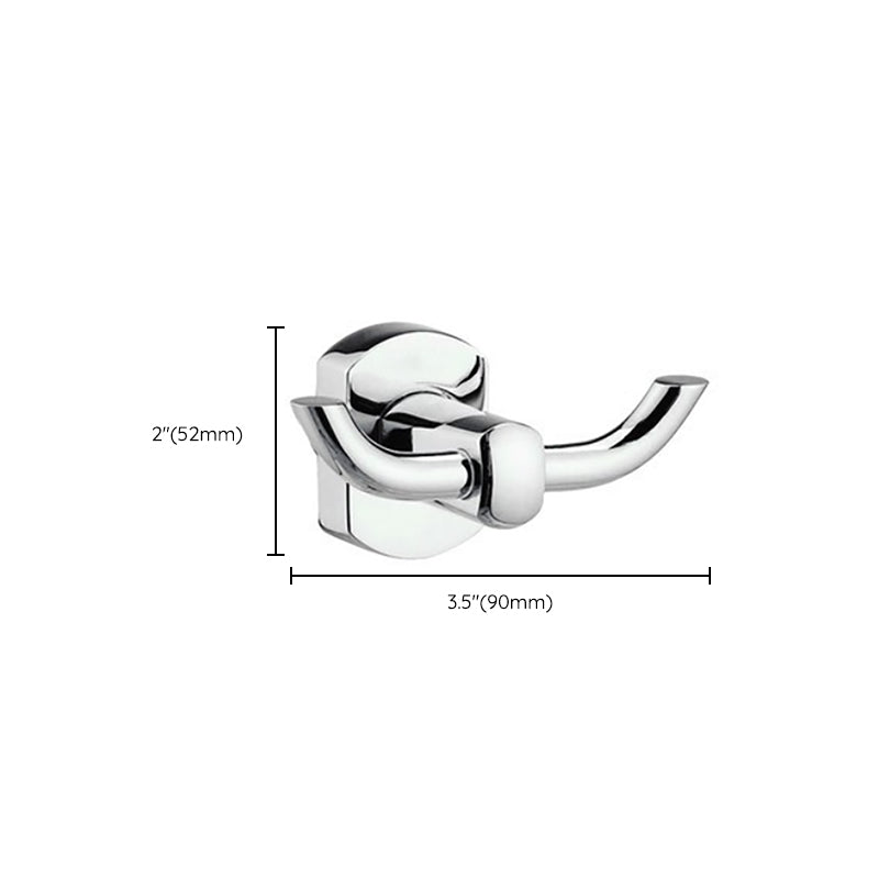 Polished Chrome Modern Bathroom Accessory Set Silver Towel Holder/Bath Shelf