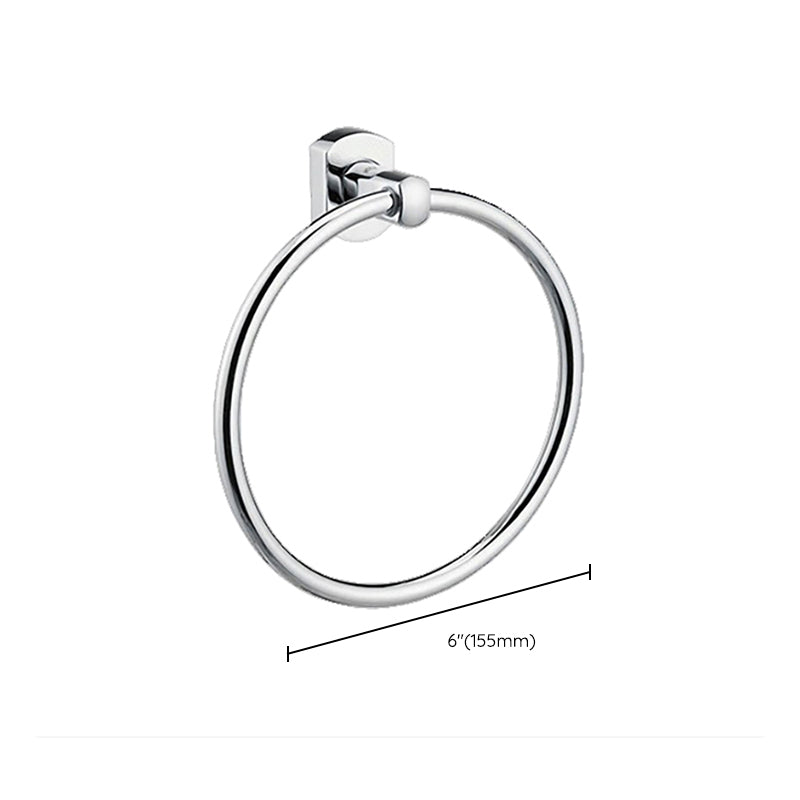 Polished Chrome Modern Bathroom Accessory Set Silver Towel Holder/Bath Shelf