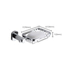 Polished Chrome Modern Bathroom Accessory Set Silver Towel Holder/Bath Shelf