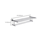 Polished Chrome Modern Bathroom Accessory Set Silver Towel Holder/Bath Shelf