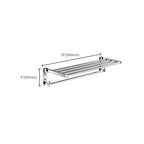 Polished Chrome Modern Bathroom Accessory Set Silver Towel Holder/Bath Shelf