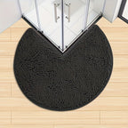 Round Luxury Chen Bath Mat Ultra-Soft Chenille – Anti-Slip & Quick Drying