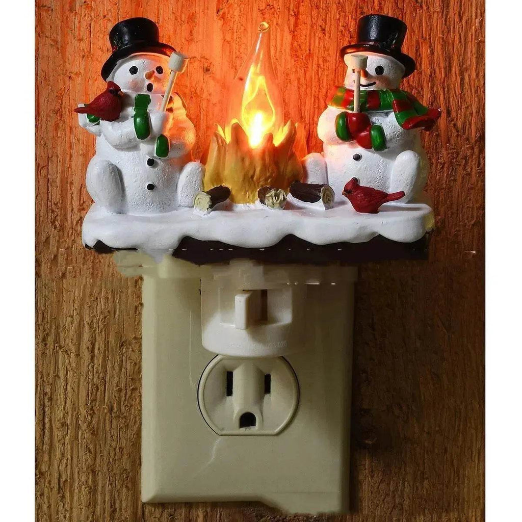 Christmas Snowman And Campfire Night Light Gift for kids