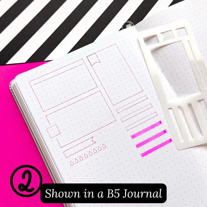 Journal Stencil Set | Reusable Mylar Templates | Bullet Planner & Scrapbook Accessories
