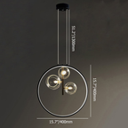 LumoGlobe – Minimalist Black Pendant Lamp with Glass LED Sphere