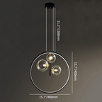 Minimalist Glass Ball Pendant Light Black