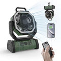 3-in-1 Camping Fan with LED Light & 20000mAh Power Bank – USB Rechargeable & Wireless