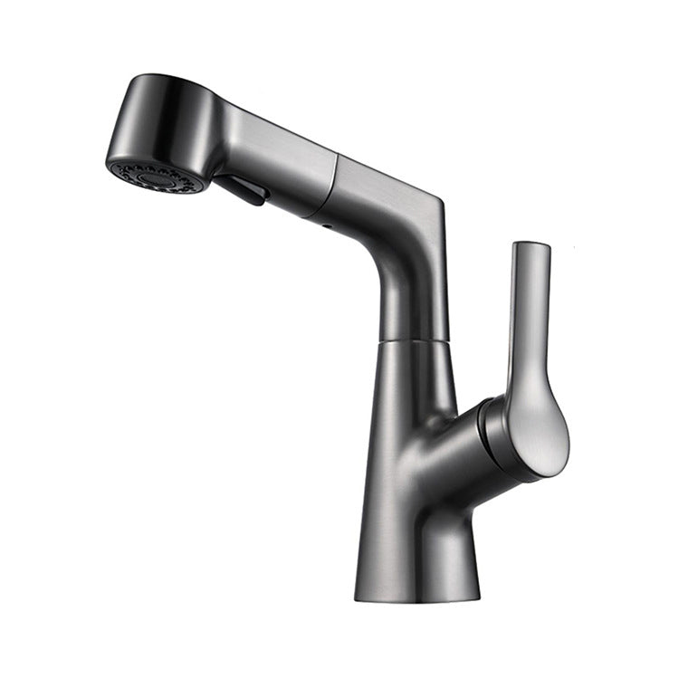 Modern Single Color Faucet Metal Center Connection Basin Faucet for Bathroom