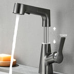 Modern Single Color Faucet Metal Center Connection Basin Faucet for Bathroom