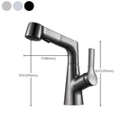 Modern Single Color Faucet Metal Center Connection Basin Faucet for Bathroom