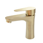 Modern Basin Tap Monochrome Center Mount Low Arc Faucet for Bathroom