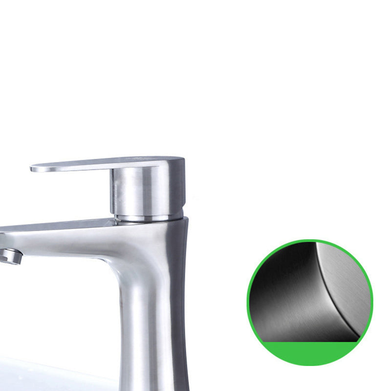 Modern Basin Tap Monochrome Center Mount Low Arc Faucet for Bathroom