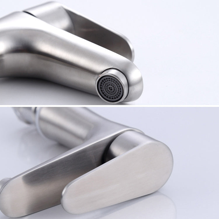 Modern Basin Tap Monochrome Center Mount Low Arc Faucet for Bathroom