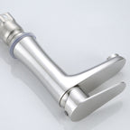 Modern Basin Tap Monochrome Center Mount Low Arc Faucet for Bathroom