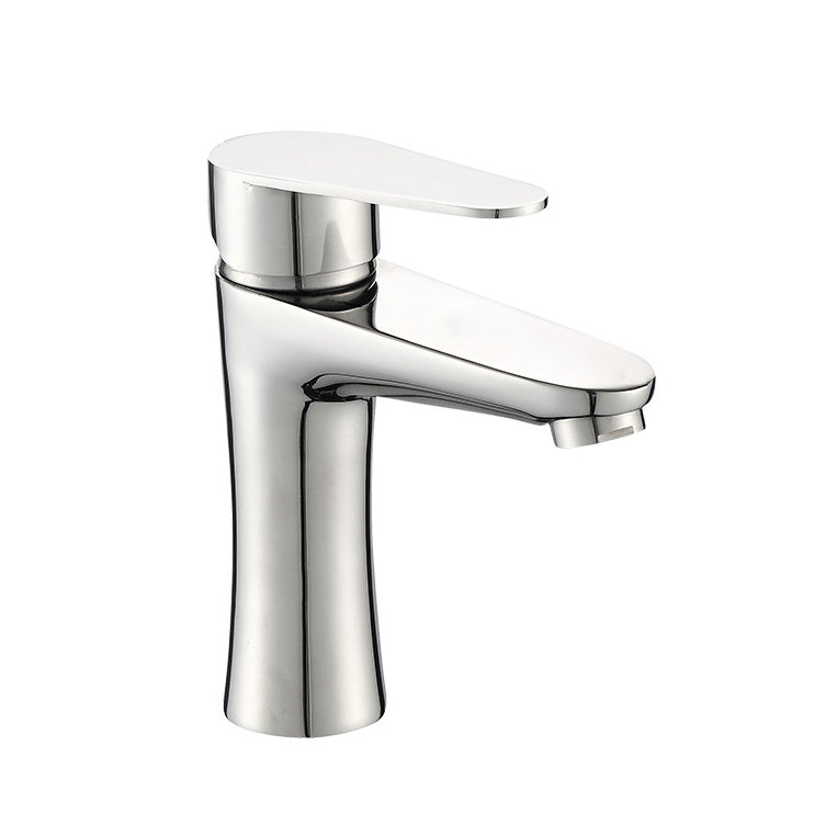 Modern Basin Tap Monochrome Center Mount Low Arc Faucet for Bathroom