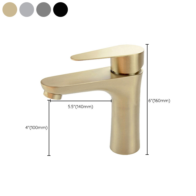 Modern Basin Tap Monochrome Center Mount Low Arc Faucet for Bathroom