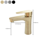 Modern Basin Tap Monochrome Center Mount Low Arc Faucet for Bathroom