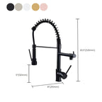 Glam Basin Faucet Brass Lever Handles Spring Neck Three-Function Bathroom Sink Tap
