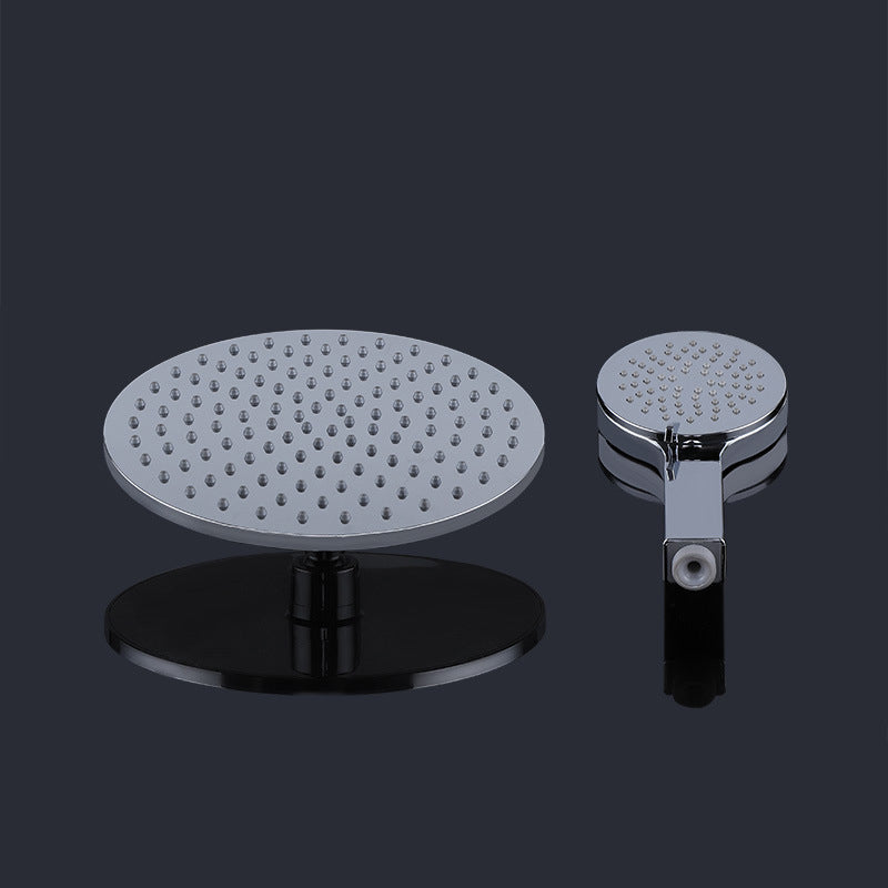 Contemporary Rainfall Shower Head Combo Round Single Spray Shower Combo