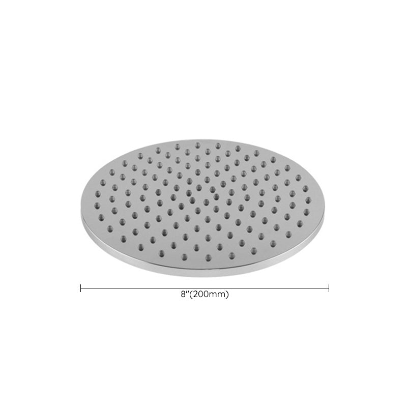 Contemporary Rainfall Shower Head Combo Round Single Spray Shower Combo